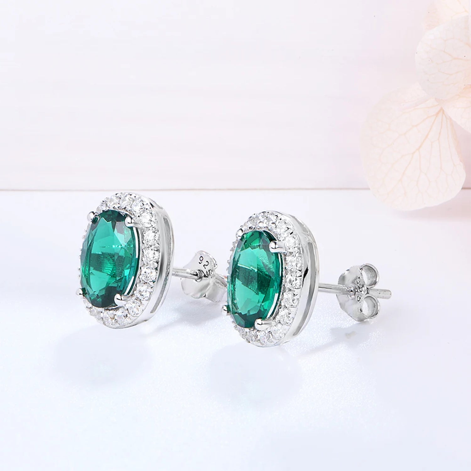 Emerald Allure Stud Earrings